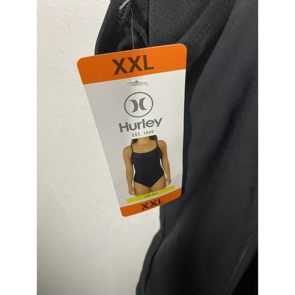 New Hurley Swimsuit Womens One Pieces UPF 50+ 4 Way Strectch  Size XXL Black - Picture 8 of 9